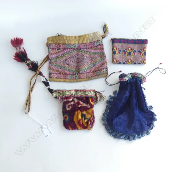 Three small ethnic bags.